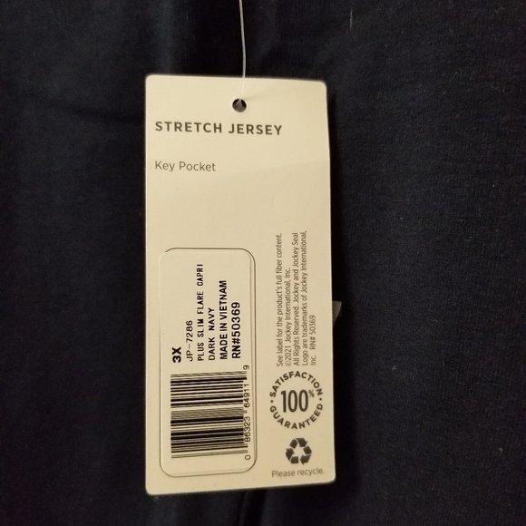 Jockey Cotton Stretch Slim Flare Capri - 3X - Picture 2 of 2